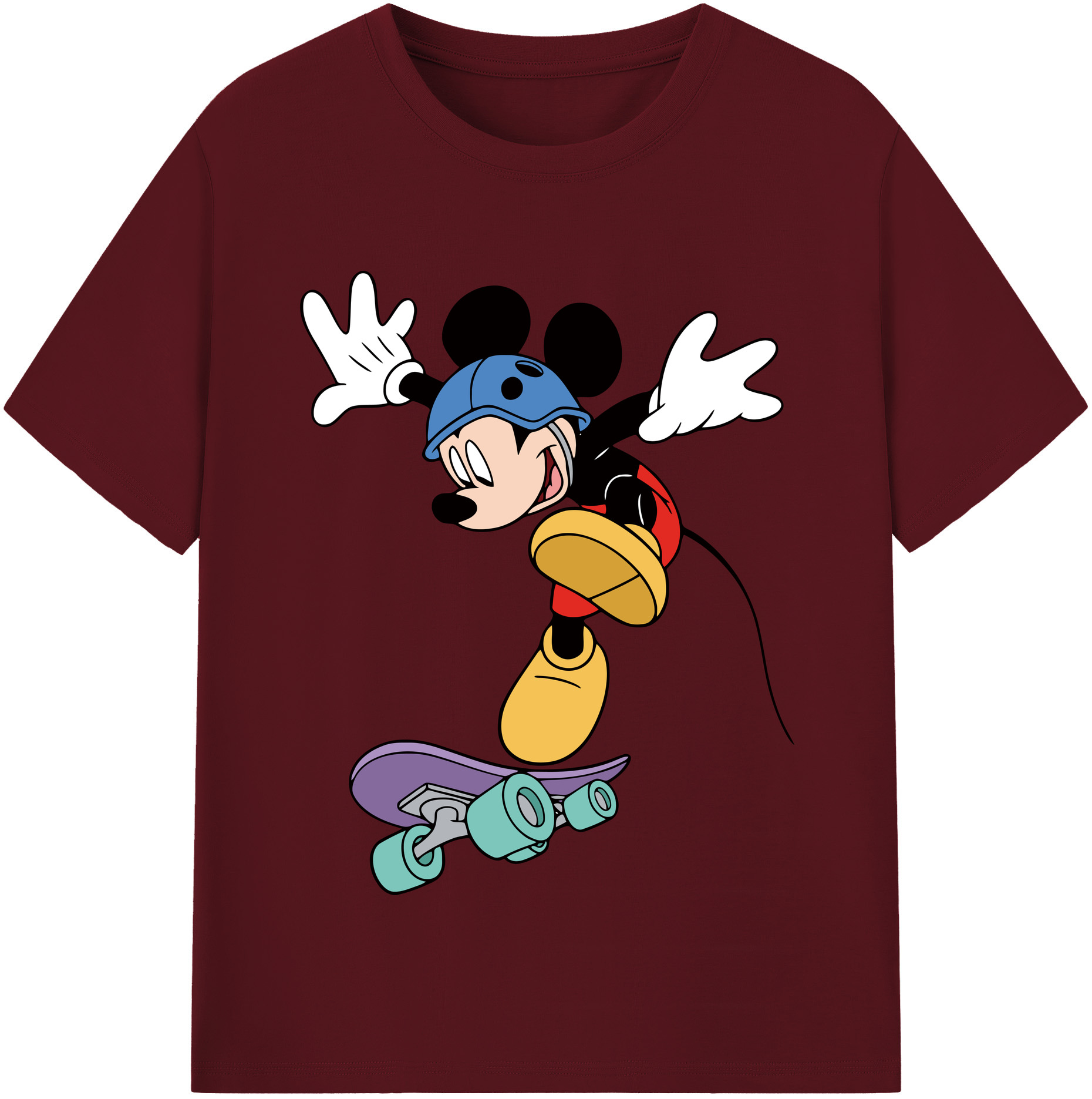 （画像用） ミッキーマウス Mickey Mouse 綿100％半袖Tシャツ（フロントプリント）